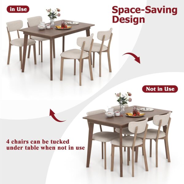 Tangkula Dining Table Set for 4, Dinette Set with Table and ...