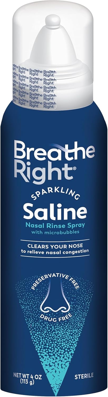 Breathe Right Sparkling Saline Nasal Rinse Spray – Effervesc...