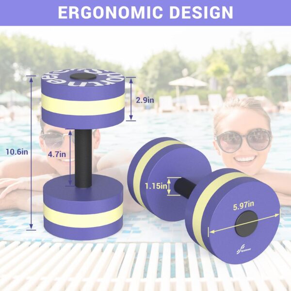 Sportneer Water Weights Aquatic Exercise Dumbbells Water Dum...