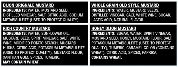 Maille Mustard Variety Pack 7 Oz, 4 Count
