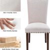 COLAMY Upholstered Parsons Dining Chairs Set of 4, Fabric Di...