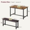 IDEALHOUSE Dining Table Set for 4, Kitchen Table with Uphols...