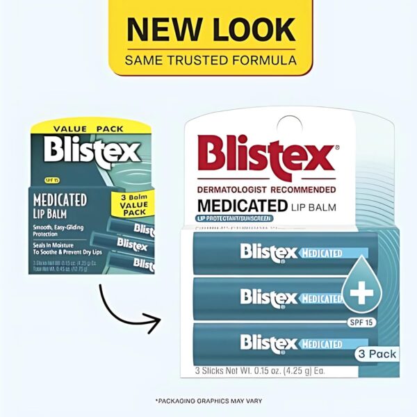 Blistex Medicated Lip Balm, 0.15 Ounce, 3 Count (Pack of 1) ...