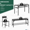 Shintenchi Kitchen Table Chairs Set of 4, Dining Table Set f...