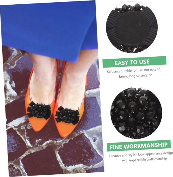 1 Pair Bow Shoe Sparkly Rhinestone Shoe Buckles Clip on Deco...