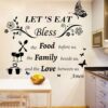 Kitchen Wall Decals Dinner Meal Prayer Wall Stickers Vinyl K...