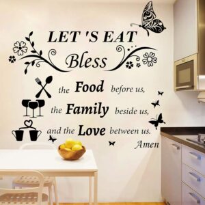 Kitchen Wall Decals Dinner Meal Prayer Wall Stickers Vinyl K...