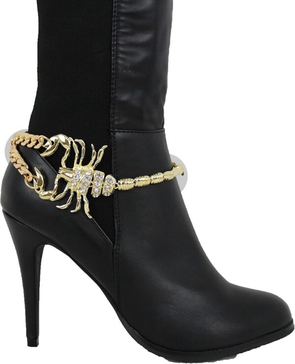 TFJ Women Boot Bracelet Western Fashion Jewelry Gold Metal C...