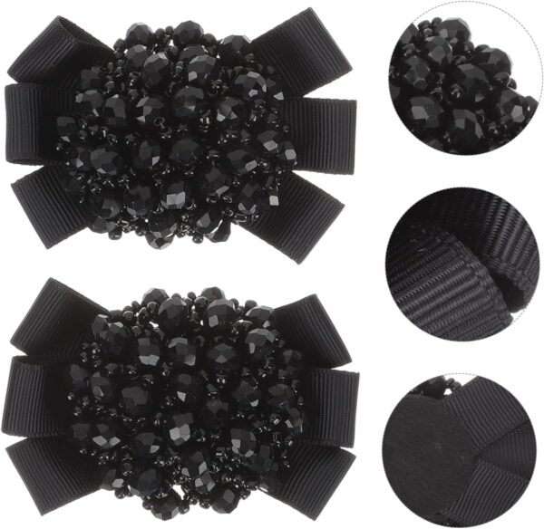 1 Pair Bow Shoe Sparkly Rhinestone Shoe Buckles Clip on Deco...
