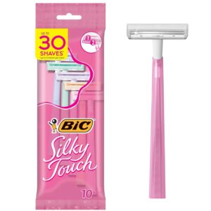 BIC Silky Touch Women's Disposable 2 Blade Razors, Pretty Pa...