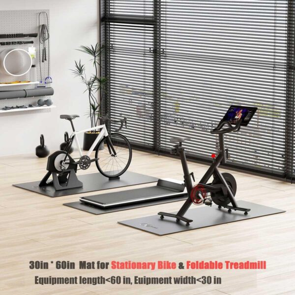 Bike Mat Compatible with Peloton Bike,Elliptical,Treadmill M...