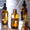 AOZITA 4 Pack, 2 oz Dropper Bottles with 1 Funnel & 4 Labels...