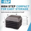 The Step Adjustable High Step Aerobic Platform with 4 Risers...