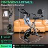 Foldable Exercise Bike Stationary Bikes for Home, 5 IN 1 Ind...