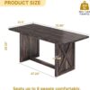 YITAHOME 70.8" Large Farmhouse Dining Table for 6 to 8 Peopl...
