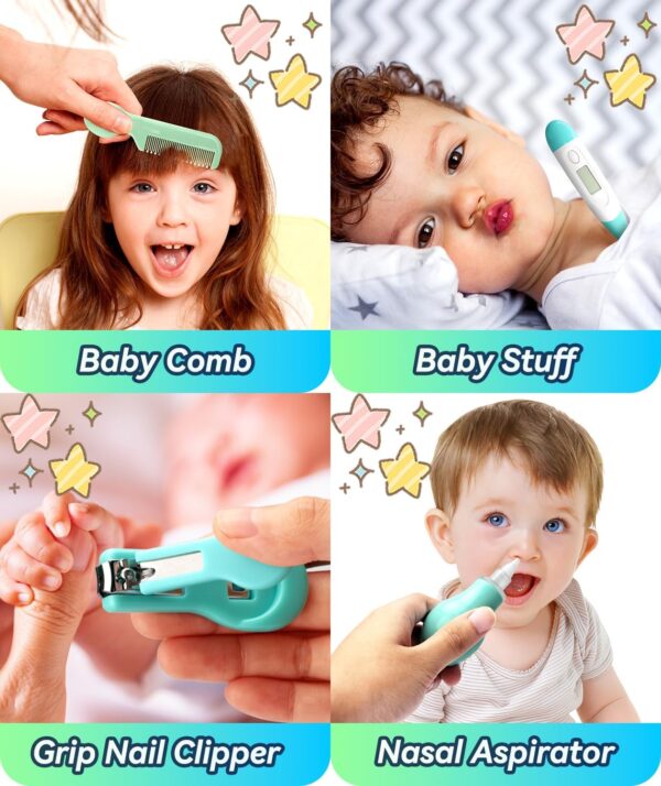Baby Healthcare and Grooming Kit, 14 in 1 Baby Safety Set Ne...