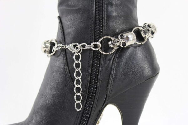 TFJ Women Jewelry Boot Bracelet Biker Metal Chain Skeleton S...
