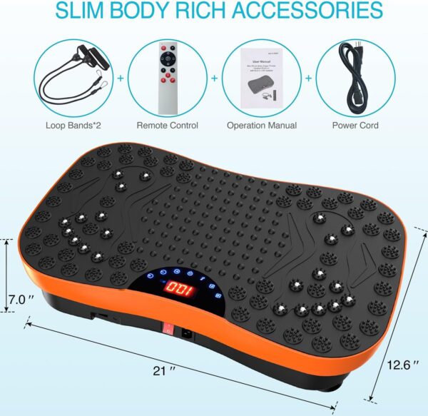 AXV Vibration Plate Exercise Machine Whole Body Workout Port...
