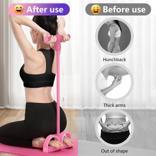 21 Fitness Resistance Bands-4 Tube Pedal Ankle Puller, 2025 ...