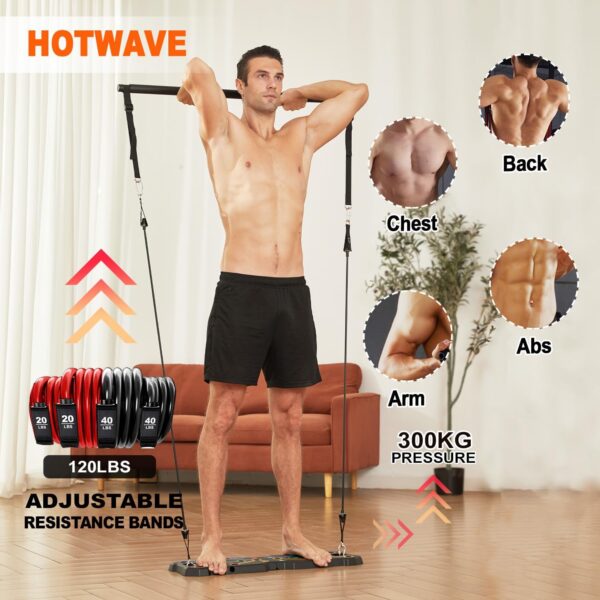 HOTWAVE Portable Workout Equipment with 20 Gym Accessories.P...