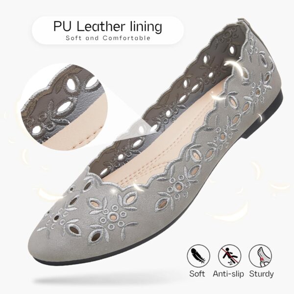 Shupua Women's Comfortable Dress Shoes Ballet Flats Slip On ...