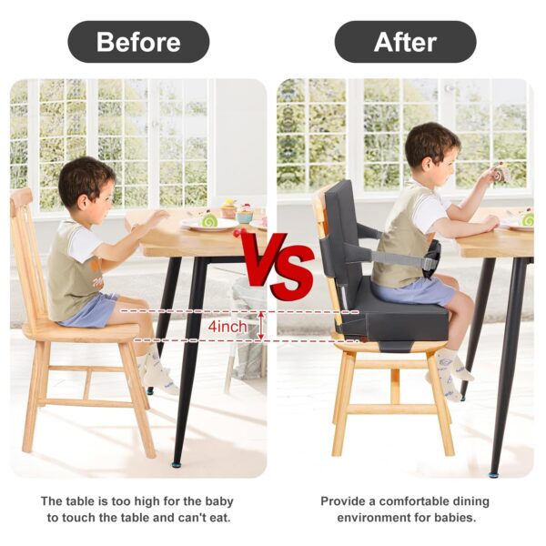 Toddler Booster Seat for Dining Table Kitchen Chair, Waterpr...