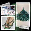 156Pcs 7 Styles Emerald Green Sew on Rhinestones Prong Setti...