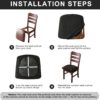 Genina Waterproof Seat Covers for Dining Room Chairs Covers ...