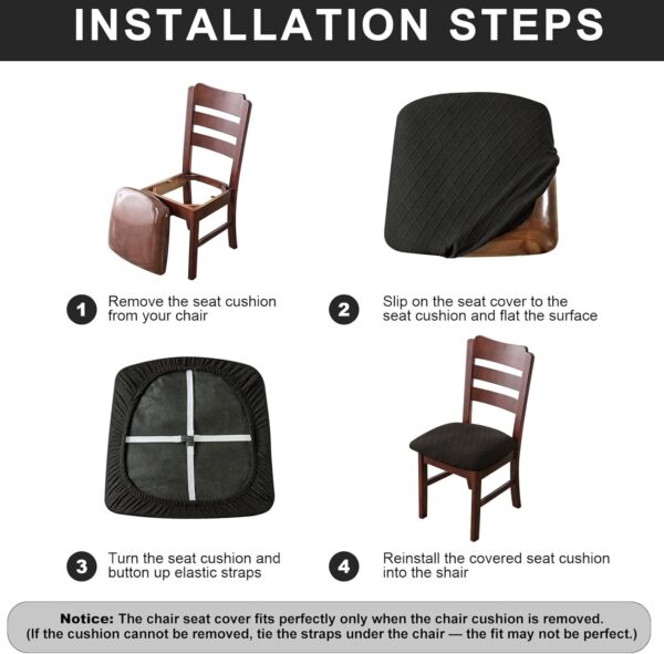 Genina Waterproof Seat Covers for Dining Room Chairs Covers ...
