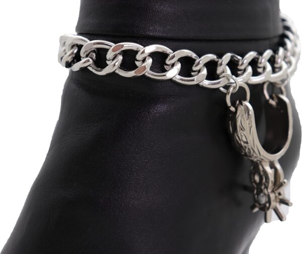 Women Western Fashion Jewelry Boot Chain Anklet Bracelet Sil...