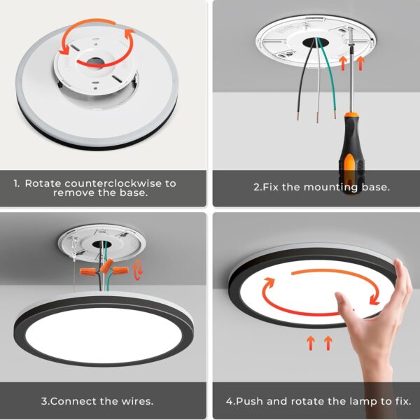 Matane Flush Mount Ceiling Light Fixture with Remote Control...