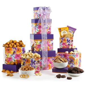 Broadway Basketeers Gift Basket Tower Snack Gifts for Women,...