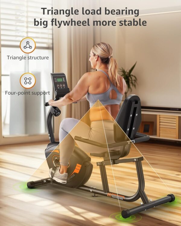 JEEKEE Recumbent Exercise Bike for Seniors,Stationary Bikes ...