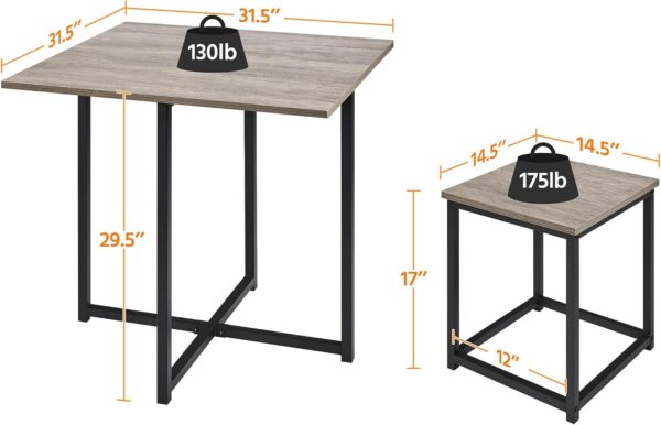 Yaheetech Dining Table Set for 4 Industrial Kitchen Table wi...