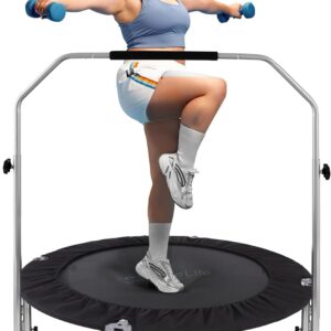 SereneLife 36/40" Foldable Mini Trampoline - Compact Fitness...