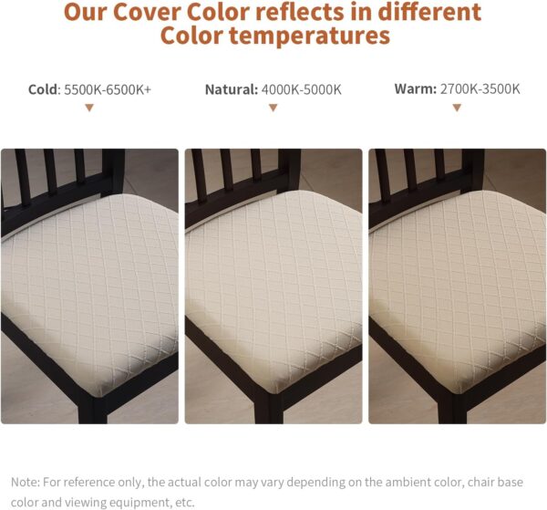 Waterproof Seat Cushion Covers 6 PCS, Stretch Jacquard Chair...