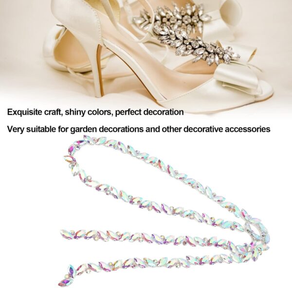 1 Yard Rhinestone Chain, AB Crystal Rhinestone Applique Bead...