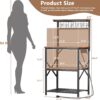 Furologee Kitchen Bakers Rack with Power Outlet, Microwave O...