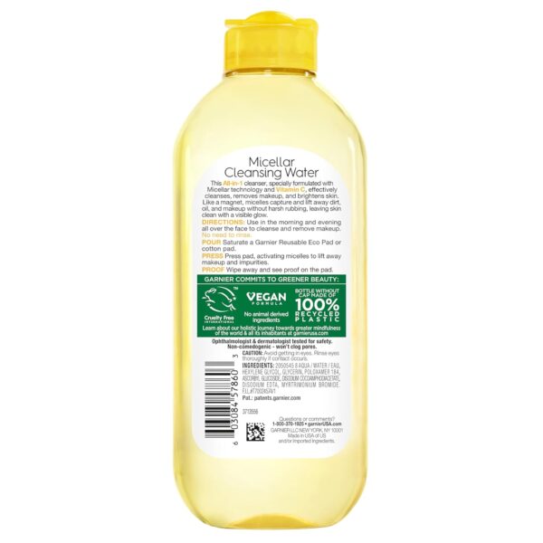 Garnier Micellar Water with Vitamin C, Facial Cleanser & Mak...