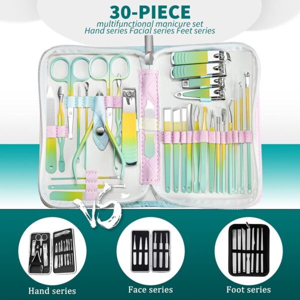 Manicure Set Women Personal Nail Care Kit, 30 in 1 Professio...