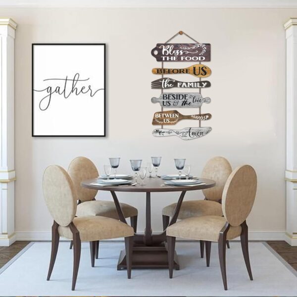 Bless the Food Before Us Farmhouse Kitchen Wall Decor - Dini...