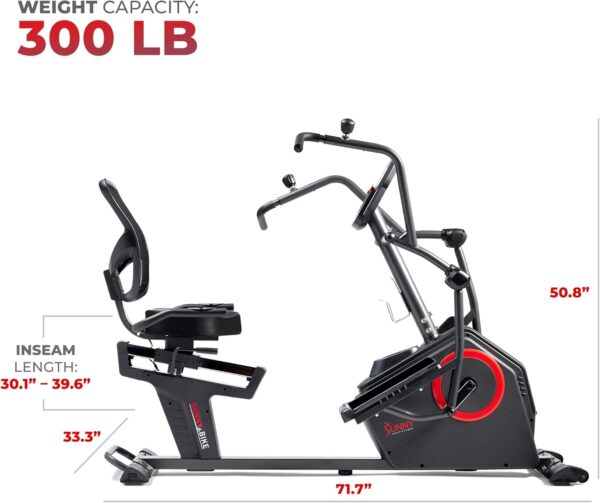 Sunny Health & Fitness Elite Recumbent Cross Trainer & Ellip...