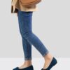 MaxMuxun Women's Flats Shoes Faux Suede Round Toe Ballet Dre...