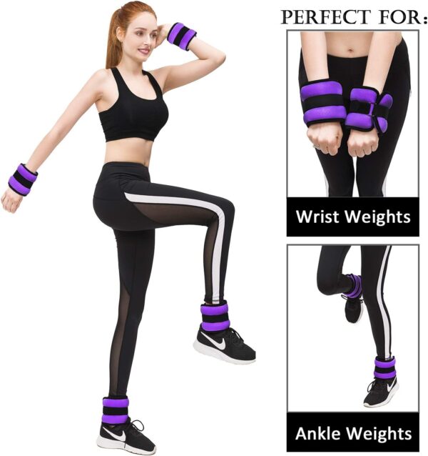 Ankle/Wrist Weights, Small Leg Arm Hand Cuff Weights for Wom...