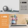 LIANTRAL Yoga Mat Storage Rack - Metal Gym Organizer for Yog...