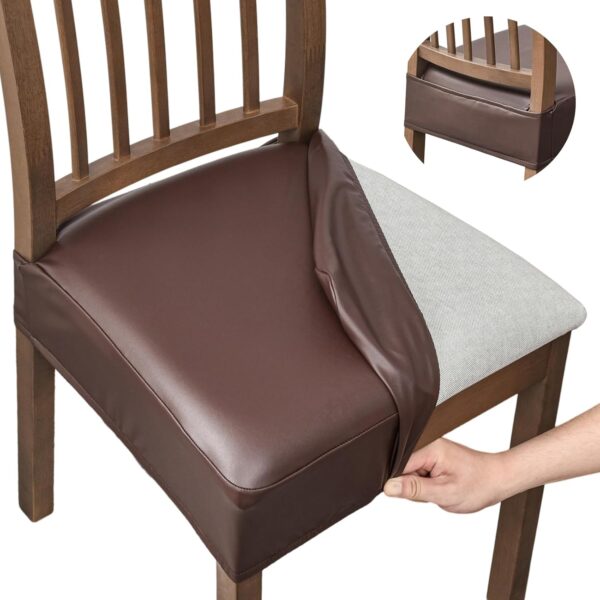 NILUOH Waterproof Seat Covers for Dining Room Chairs Set of ...