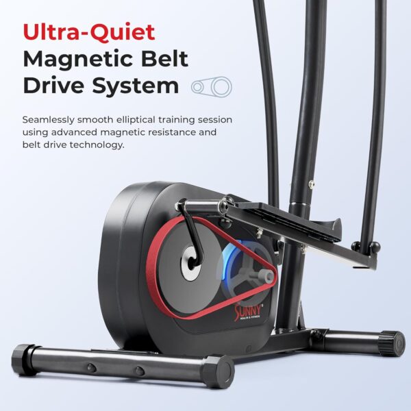 Sunny Health & Fitness Smart Upright Elliptical w/Pulse Sens...