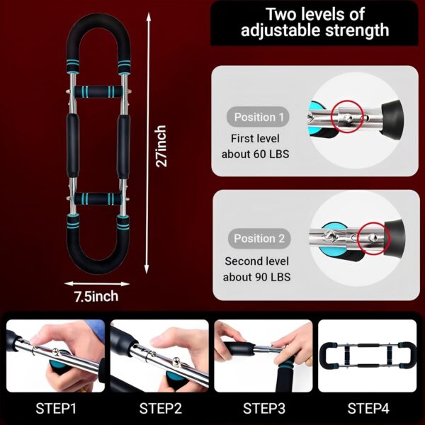 Twister Arm Trainer, Adjustable 40-100lbs Chest Workout Equi...