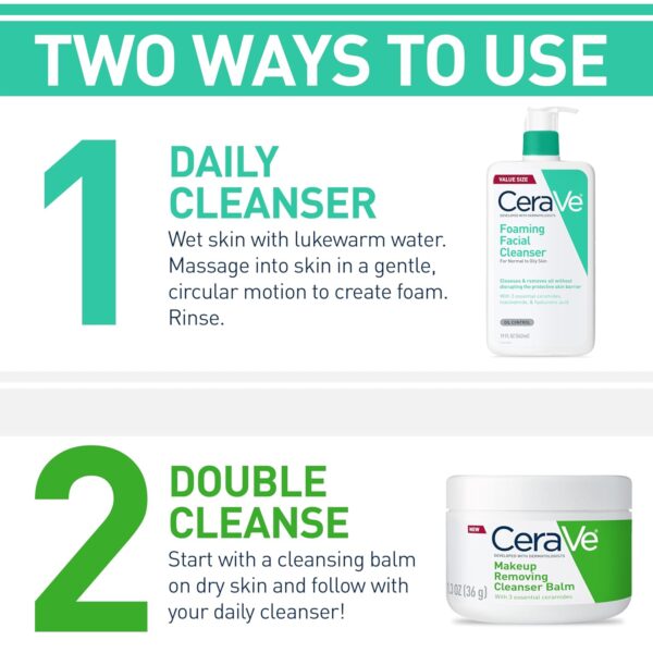 CeraVe Foaming Facial Cleanser, Daily Face Wash for Oily Ski...