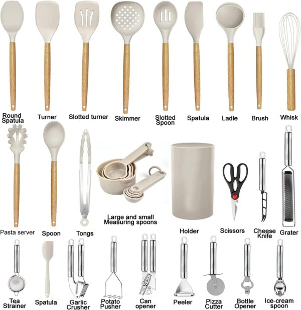 Kitchen Utensils Set- 35 PCs Cooking Utensils with Grater,To...